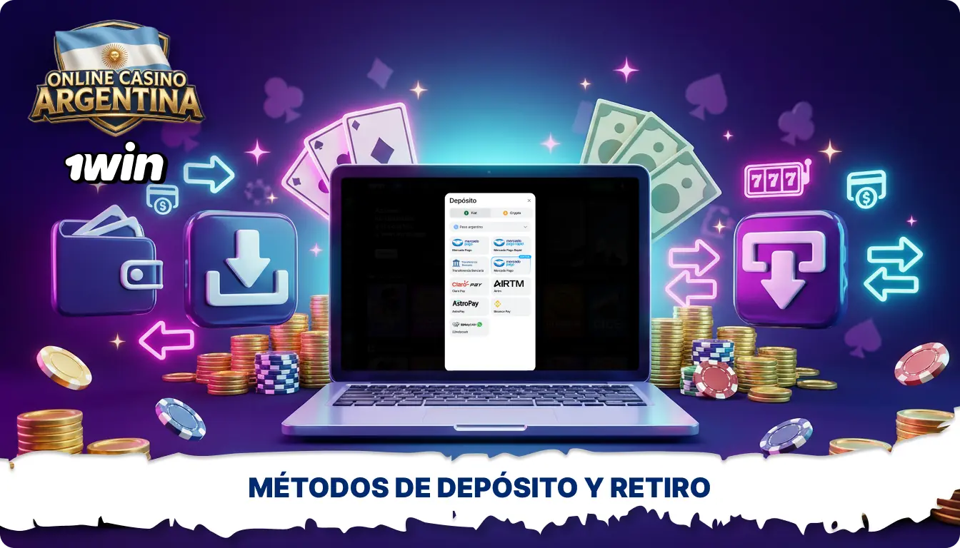 1win ofrece métodos cómodos para recargar la cuenta y retirar fondos a los jugadores de Argentina