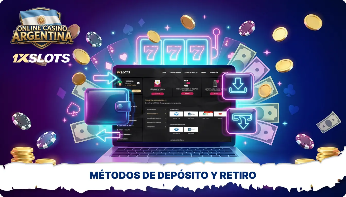 1xSlots en Argentina ofrece métodos cómodos para depositar y retirar fondos en pesos