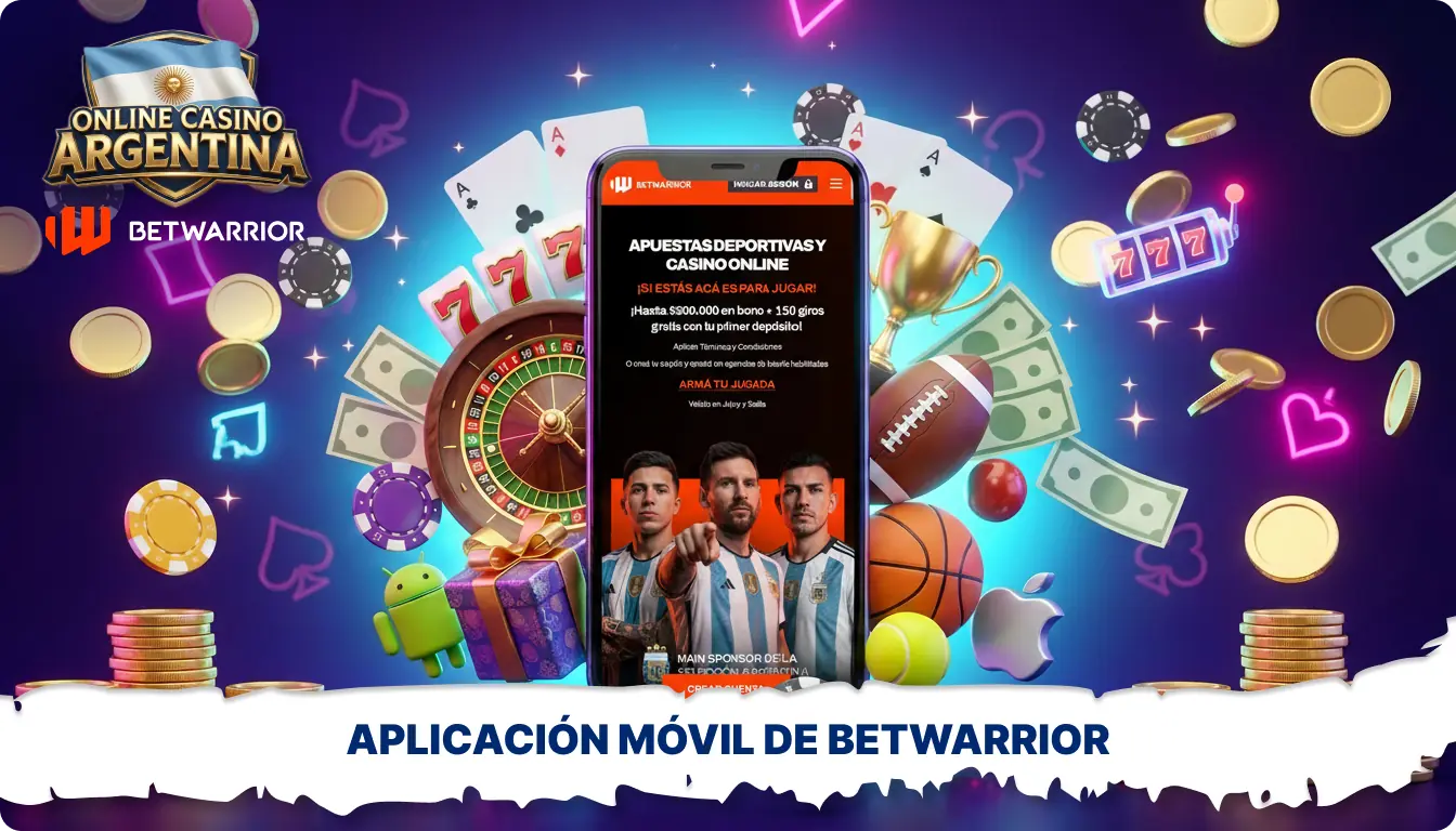 La aplicación móvil Betwarrior para apuestas y casino, con fácil acceso en Argentina