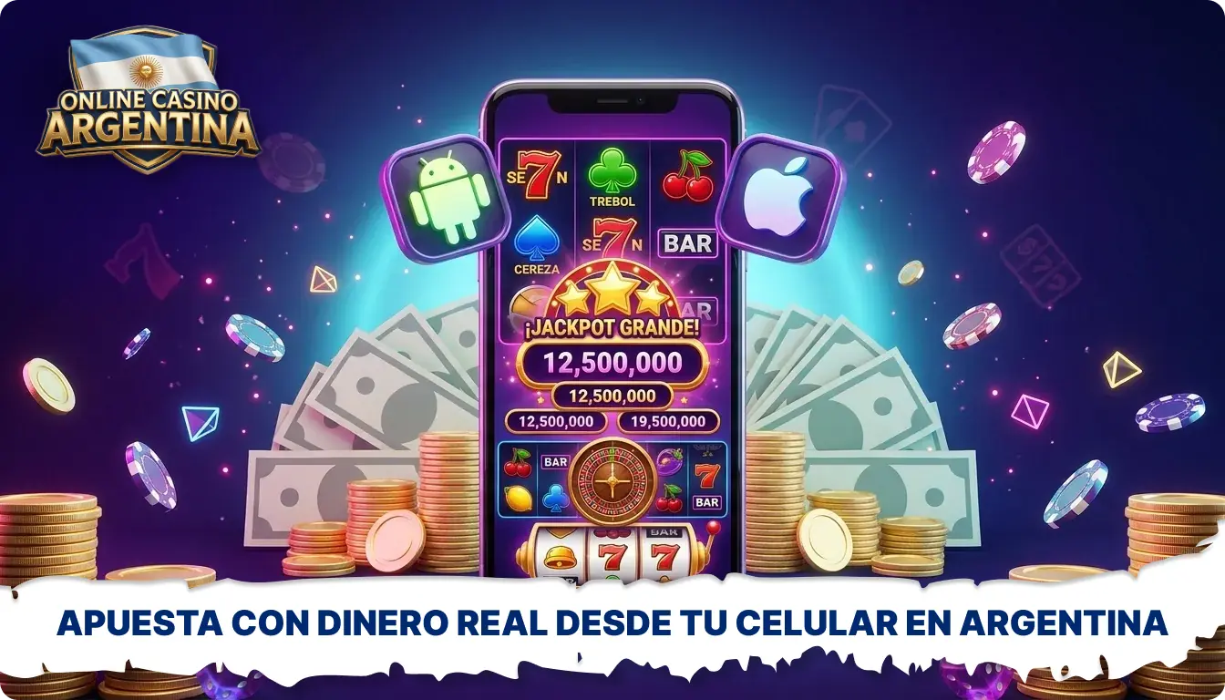 En Argentina, se puede apostar con dinero real en casinos en línea desde el celular, ya sea a través de aplicaciones o del navegador