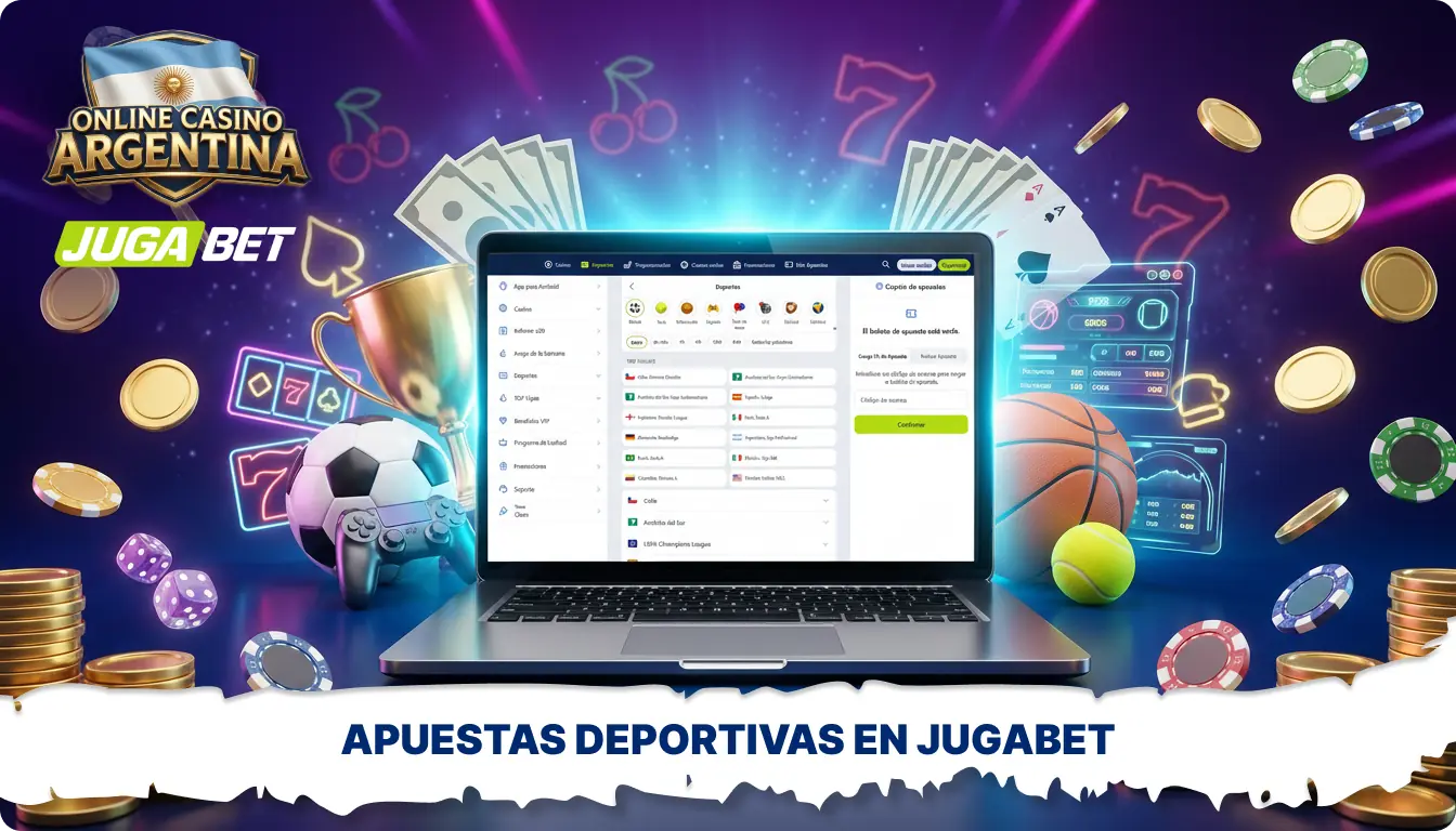 Jugabet en Argentina ofrece apuestas deportivas en fútbol, torneos y deportes electrónicos con diferentes cuotas