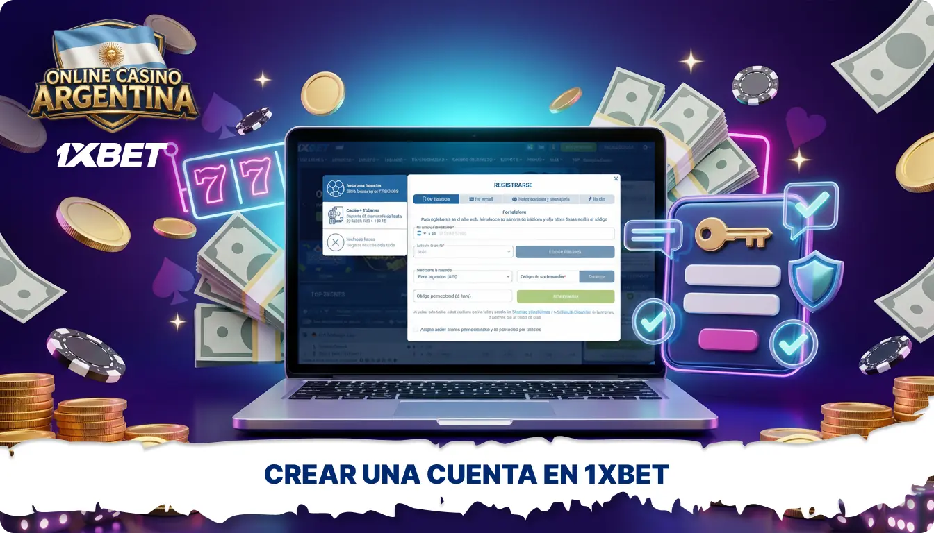 Registrarse en 1xBet en Argentina te permite crear rápidamente una cuenta y empezar a apostar en línea