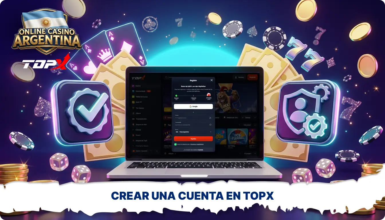 TopX en Argentina te permite registrarte rápidamente, recargar tu cuenta y activar el bono de bienvenida