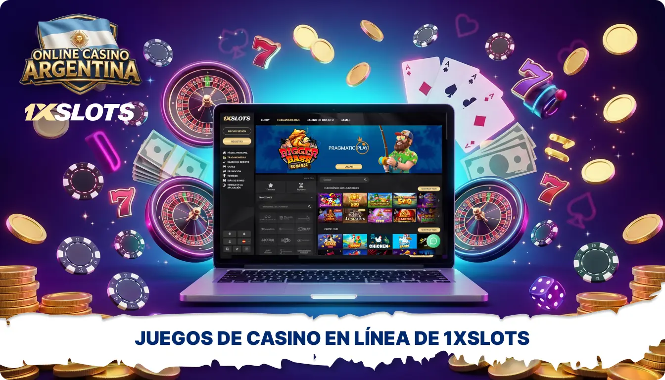 1xSlots en Argentina ofrece un amplio catálogo de juegos de casino, que incluye tragamonedas, mesas en vivo y botes