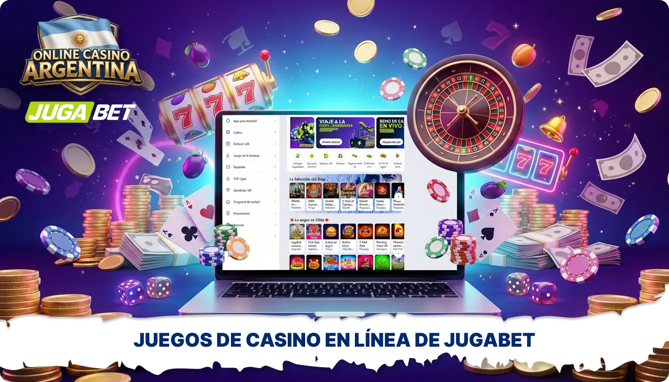 Jugabet en Argentina ofrece una amplia selección de tragamonedas, juegos en vivo, ruleta, póquer y juegos de crash