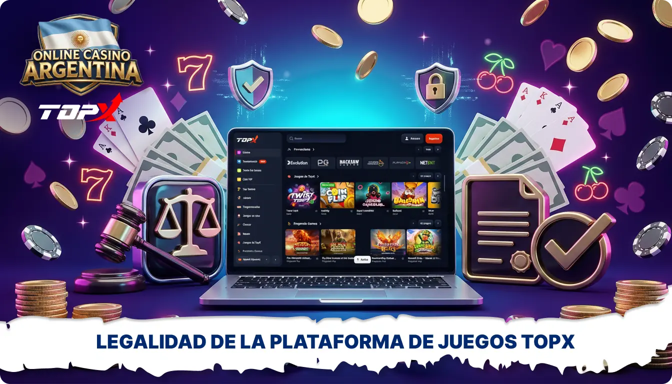 TopX opera en Argentina con una licencia internacional y ofrece pagos seguros y verificación de identidad