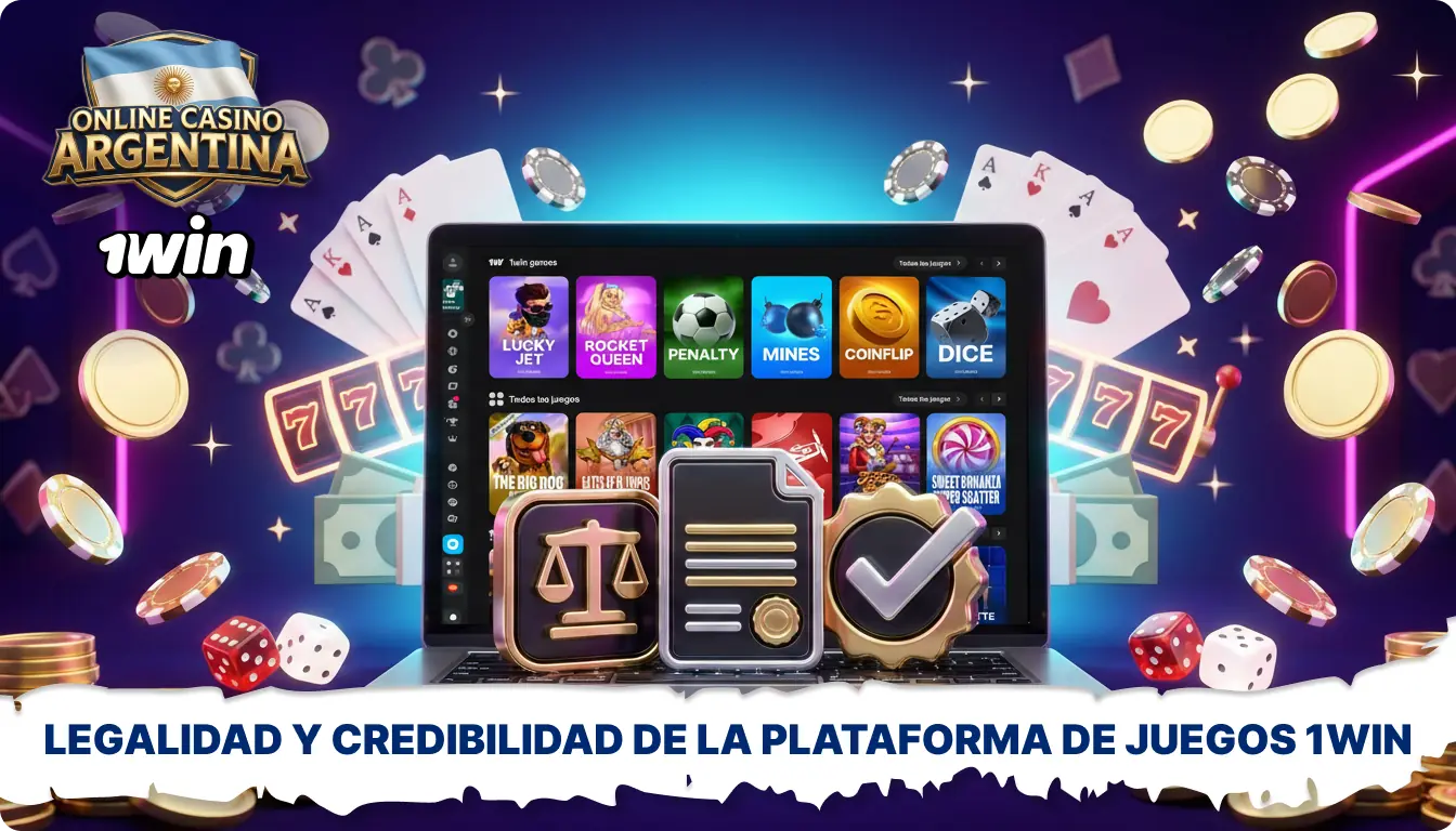 1win opera en Argentina con una licencia internacional y ofrece juegos certificados