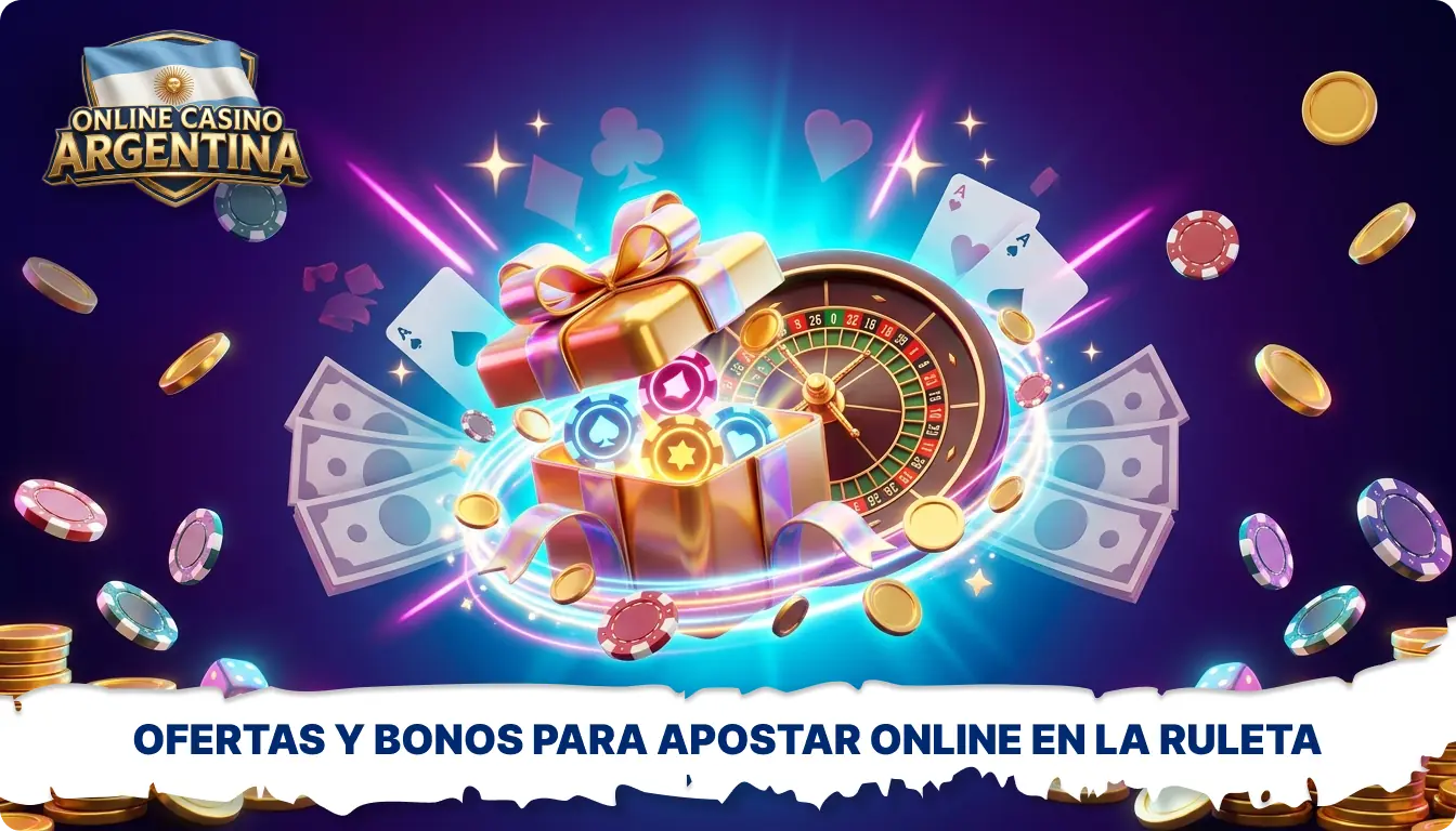 En los casinos en línea de Argentina, los bonos para la ruleta en línea incluyen promociones de recarga y giros gratis