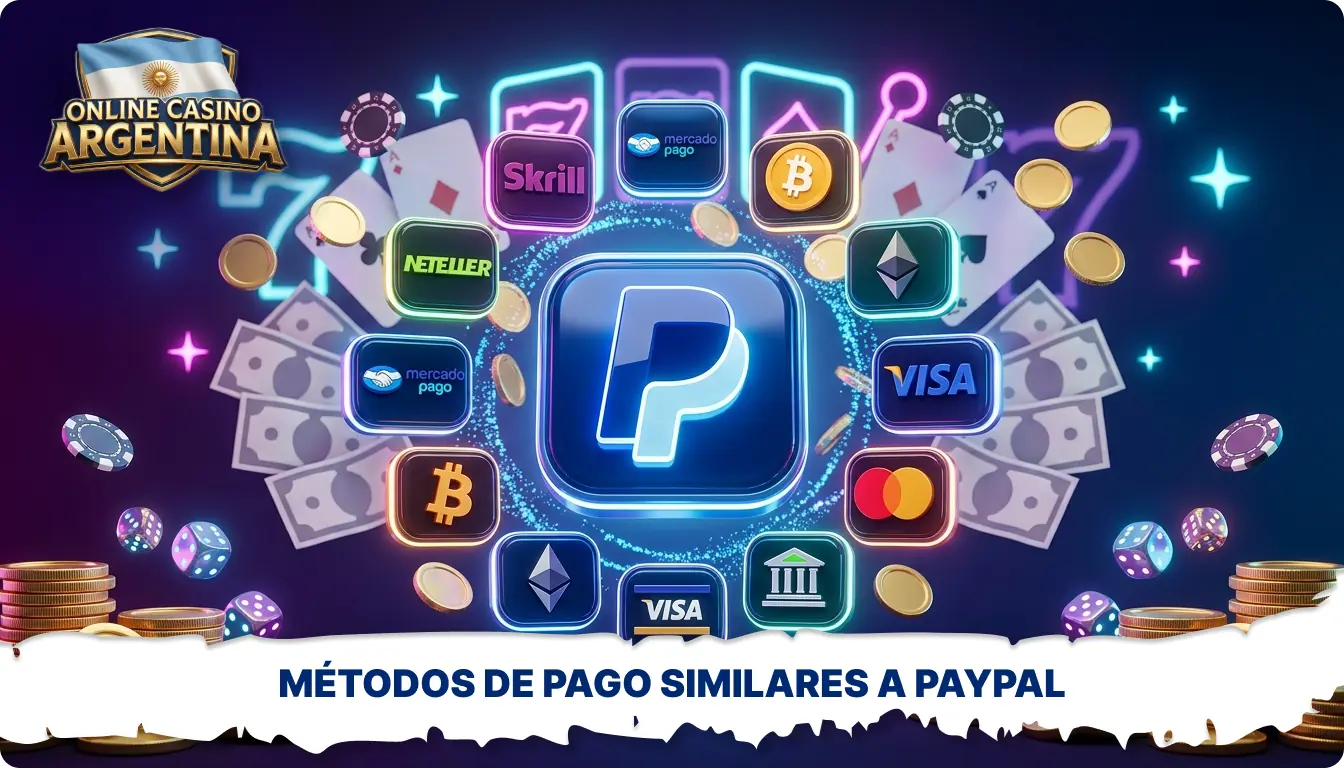 Las alternativas a PayPal en los casinos en línea de Argentina incluyen monederos digitales, criptomonedas y pagos bancarios