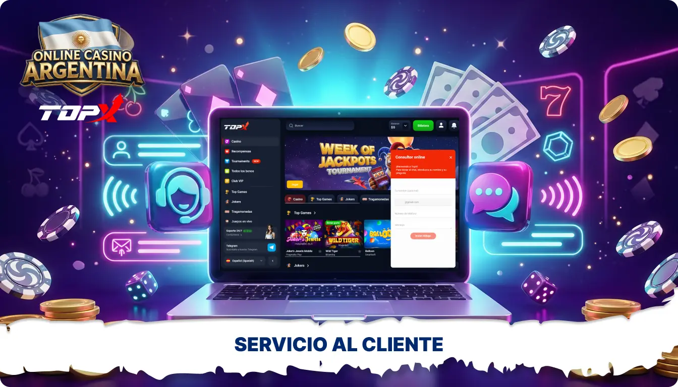 TopX en Argentina ofrece asistencia las 24 horas del día en español